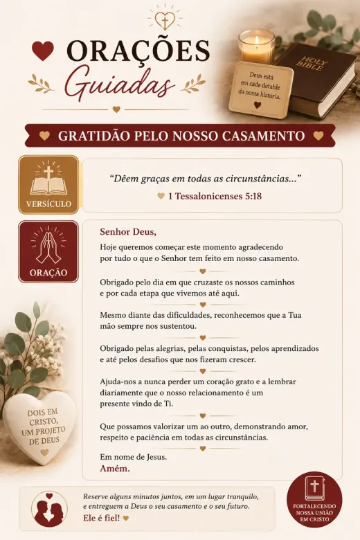 Orações guiadas para o casal